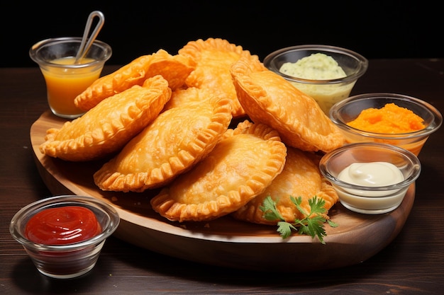 collation frite au pastel brésilien farcie de viande et de fromage