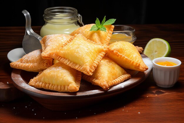 collation frite au pastel brésilien farcie de viande et de fromage