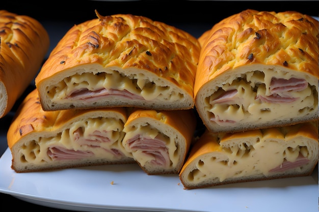 Des collations délicieuses d'un snack bar des collations d'un bar qui sont savoureuses à l'extérieur et avec une délicieuse garniture à l'intérieur un classique brésilien salé qui aiguise le palais généré par l'IA