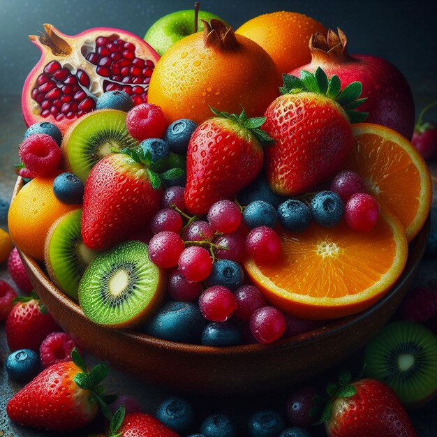 Photo collecte de fruits sains