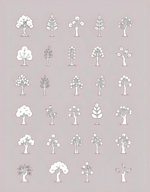 une collection d'arbres de la collection des arbres