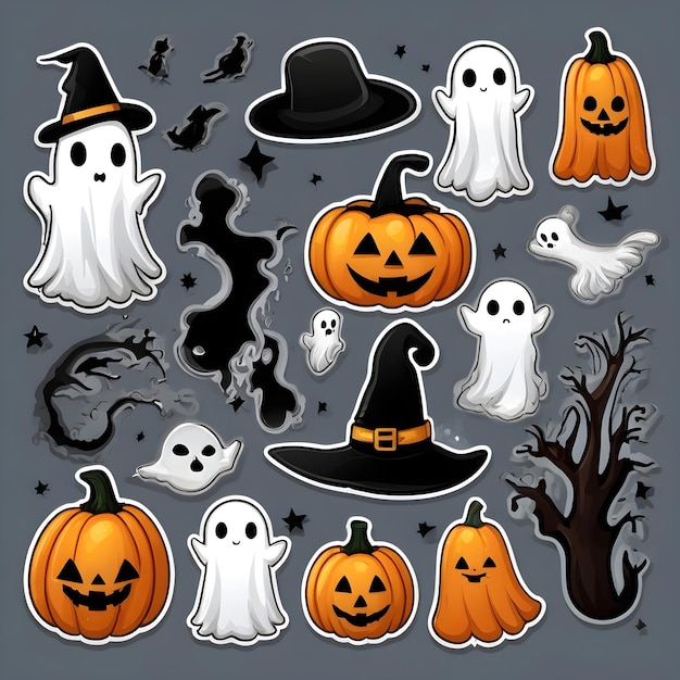 une collection d'articles d'Halloween