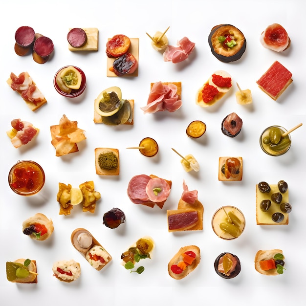 Une collection d'assortiment de tapas