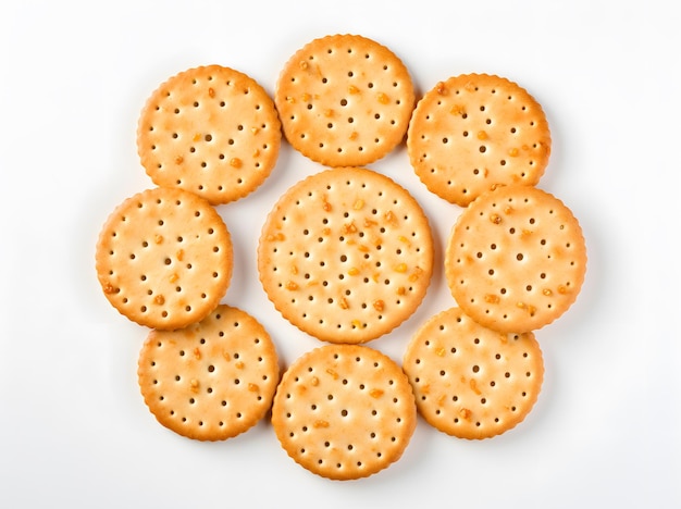 Photo une collection de biscuits avec des trous et des trous en eux