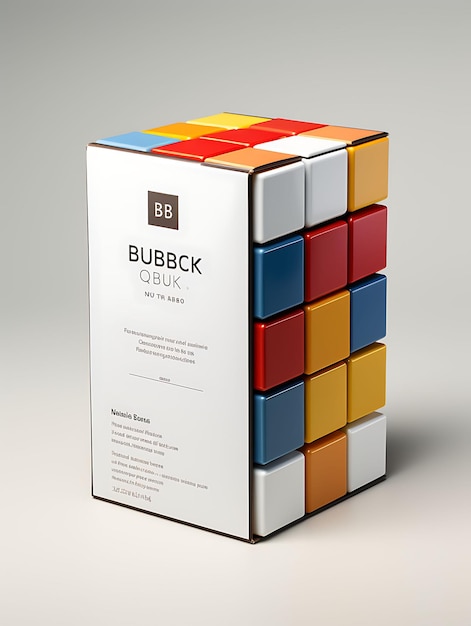 Collection de boîtes en forme de cube de Rubik Puzzle inspiré par le design Pack de carton Idées de conception créatives