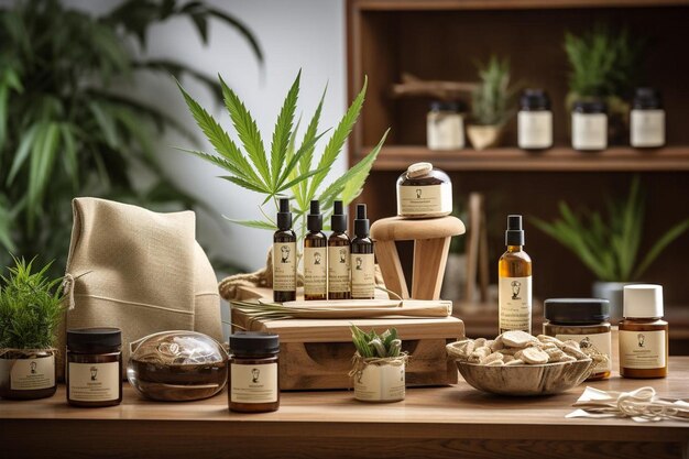 une collection de bouteilles de parfums sur une table.