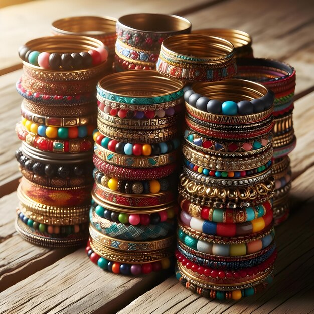 une collection de bracelets de la collection