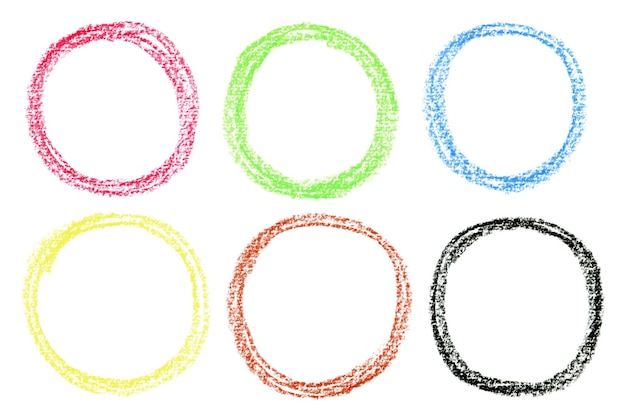 Collection de cercles dessinés à la main