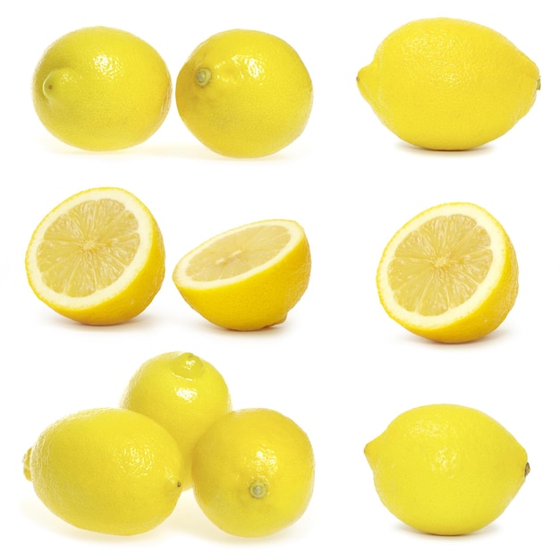 Collection de citrons frais