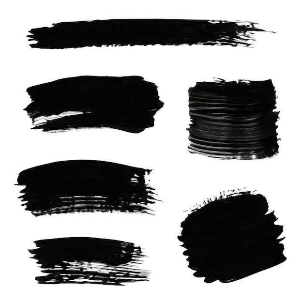 Une collection de coups de pinceau noirs