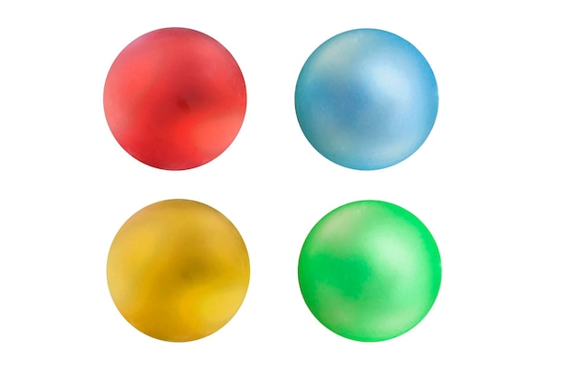 Collection de décorations de boule de Noël isolé sur fond blanc