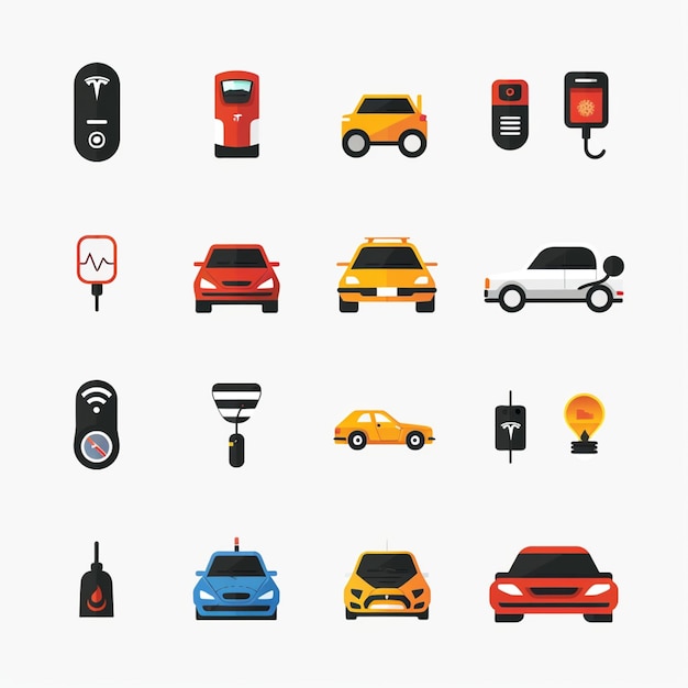 Photo une collection de différentes voitures dont une qui dit voiture