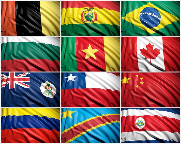 Photo collection de drapeaux