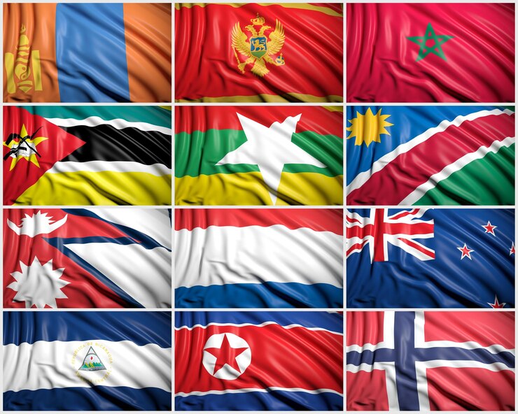 Photo collection de drapeaux