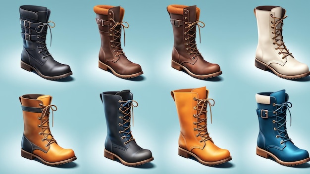 Collection d'éléments de bottes