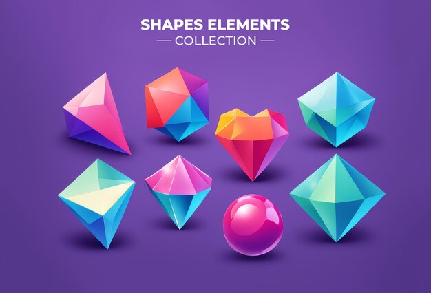 collection d'éléments de formes