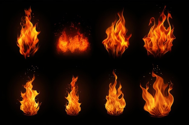 La collection de feux captivants d'Inferno Art allume le design graphique sur une toile sombre