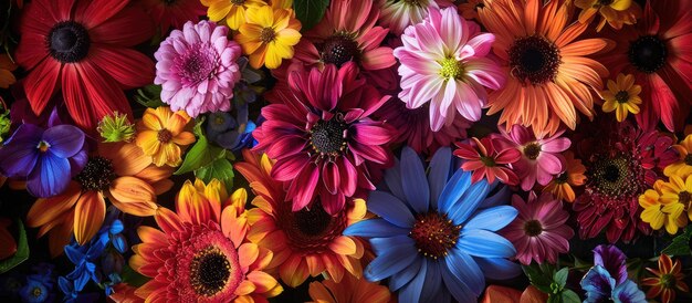 Une collection de fleurs de saison vibrantes