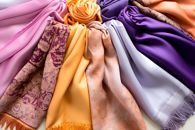 Photo une collection de foulards pour l'aïd al adha