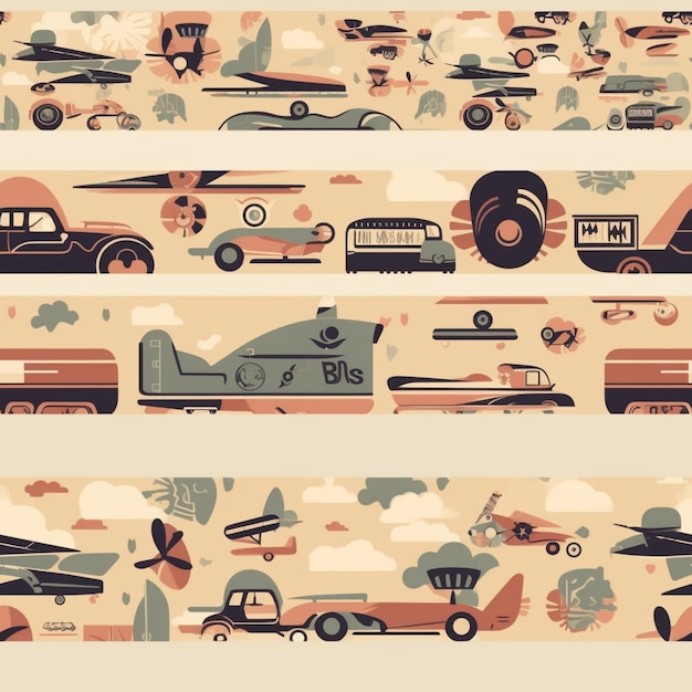 Une collection d'illustrations différentes pour un avion et un avion.