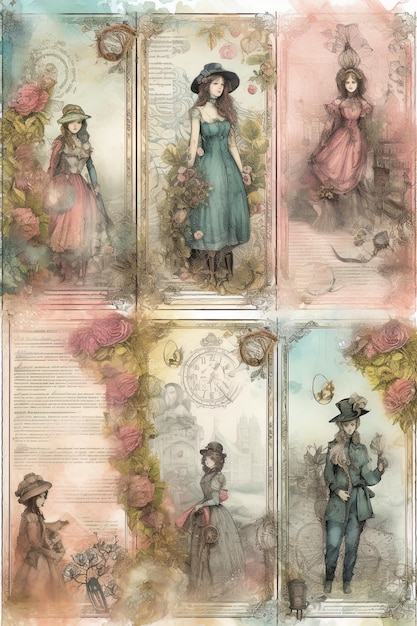 une collection d'illustrations du livre " Le livre " de William Morris.
