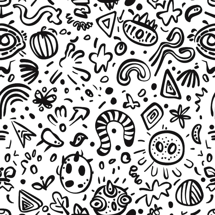 Photo une collection d'illustrations en noir et blanc avec les mots " joyeux halloween " sur le blanc