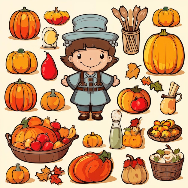 La collection de la journée de Thanksgiving est mignonne.