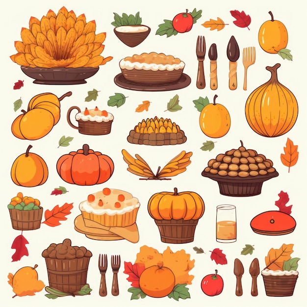 La collection de la journée de Thanksgiving est mignonne.