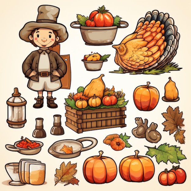 La collection de la journée de Thanksgiving est mignonne.