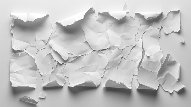 Une collection de larmes de papier prête pour votre message