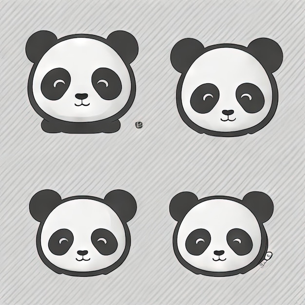 Collection de logos d'animaux mignons Kawaii