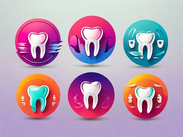 Collection de logos dentaires en gradient