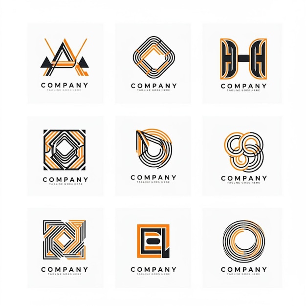 une collection de logos pour l'entreprise et l'entreprise