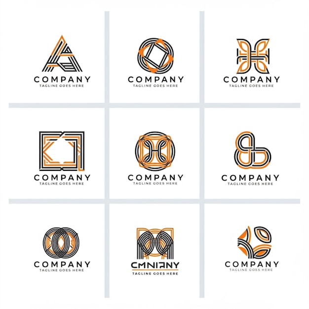 une collection de logos pour les entreprises et les entreprises
