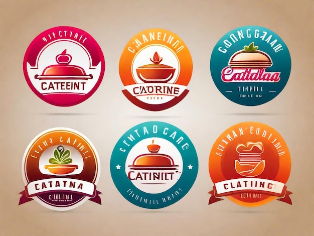 une collection de logos pour les options de nourriture et de boisson