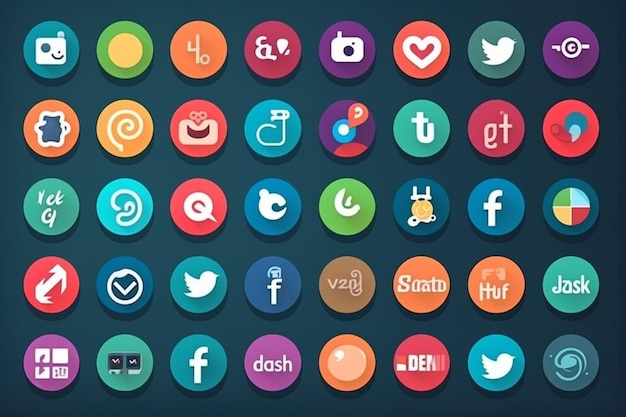 Photo collection de logos vectoriels de médias sociaux