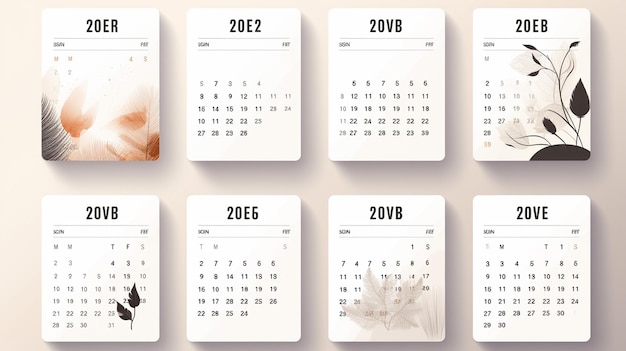 Photo collection de modèles de calendrier