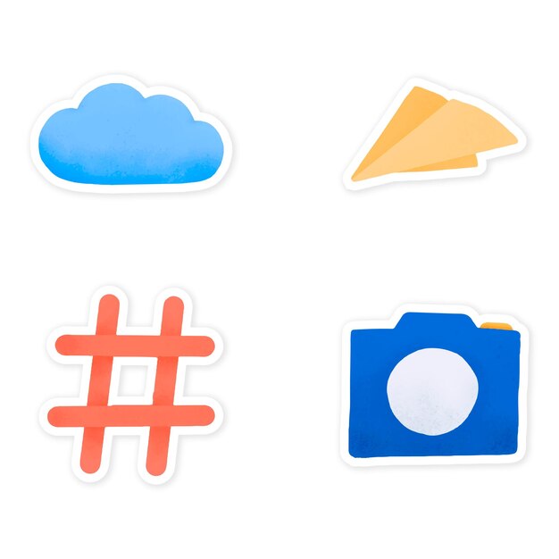 La collection de modèles de médias sociaux est transparente.
