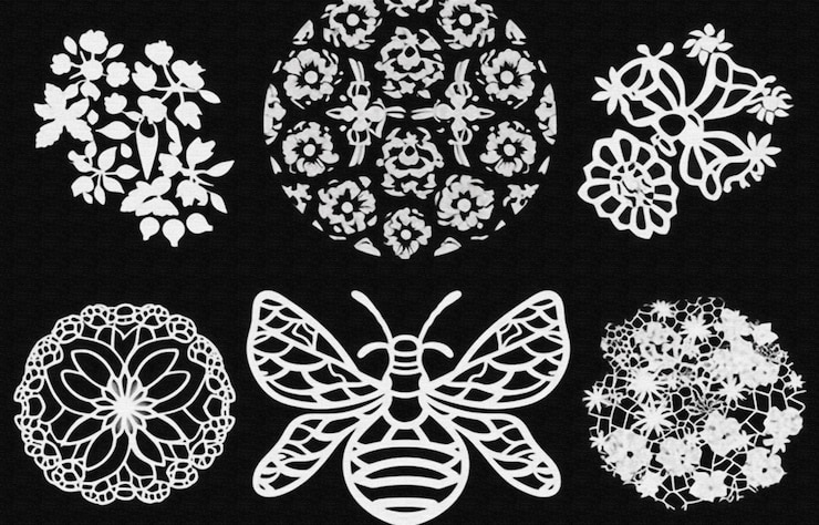 Photo une collection de papillons et de fleurs, y compris l'un des papillons