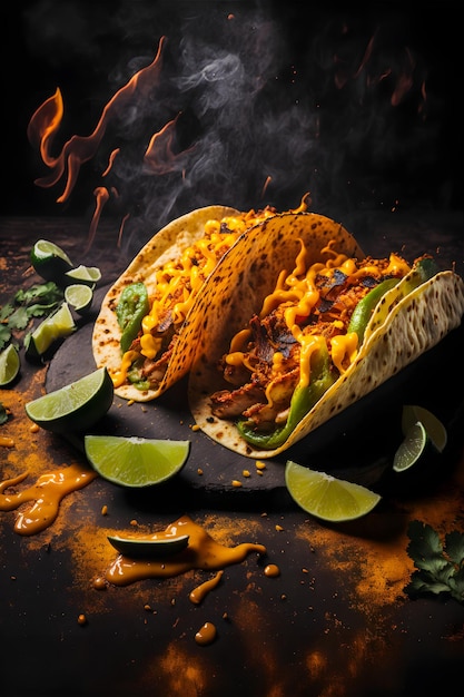 La collection de photographies culinaires Tacos al Pastor présente des images de haute qualité qui apportent le délicieux.