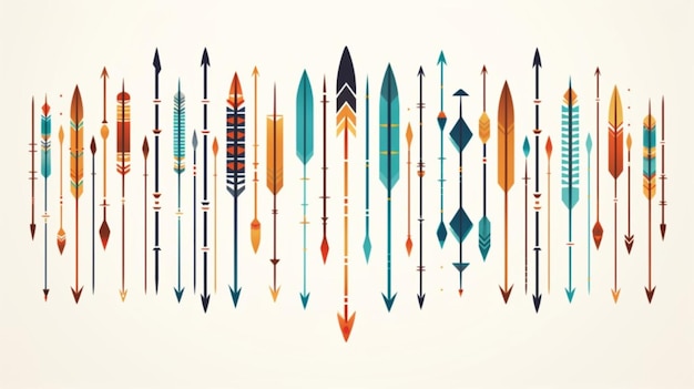 Photo une collection de planches de surf et de flèches par personne