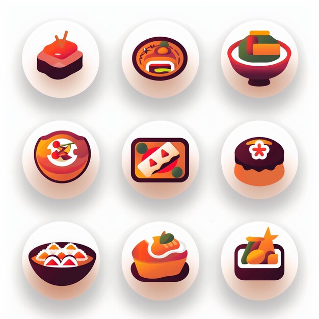 Photo une collection de plats de sushi dont un qui dit sushi