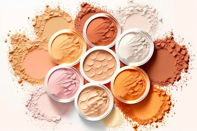 Une collection de produits de maquillage de la marque de beauté naturelle de la marque.