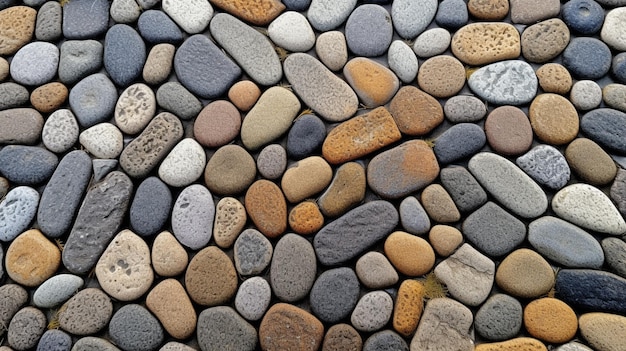 Une collection de rochers est disposée sur une plage.