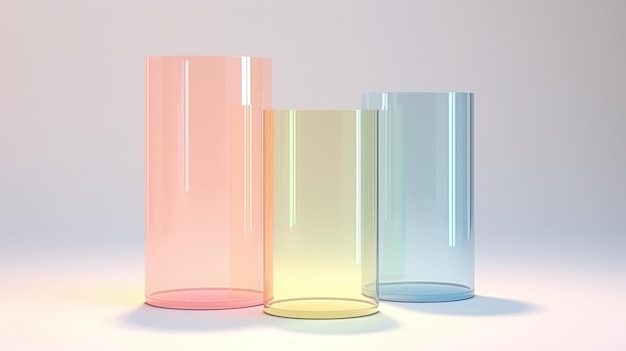 Une collection de vases en verre de différentes couleurs.