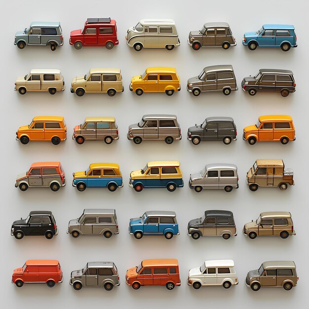 Photo une collection de voitures jouets