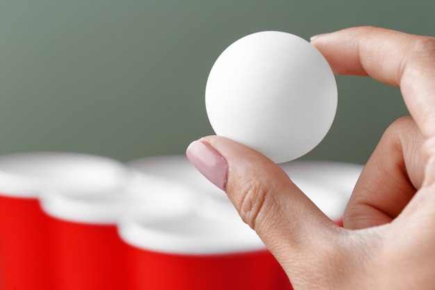 College party sport - bière pong