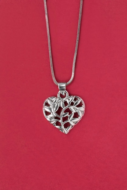 Collier coeur en argent