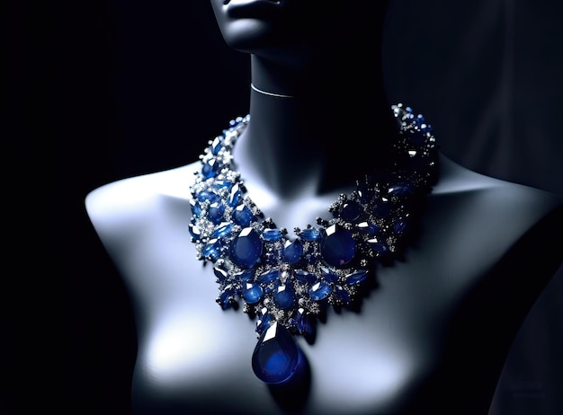 Collier de diamants créé avec la technologie Generative AI