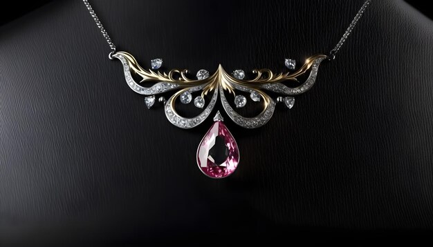 Un collier de la marque diamant rose.